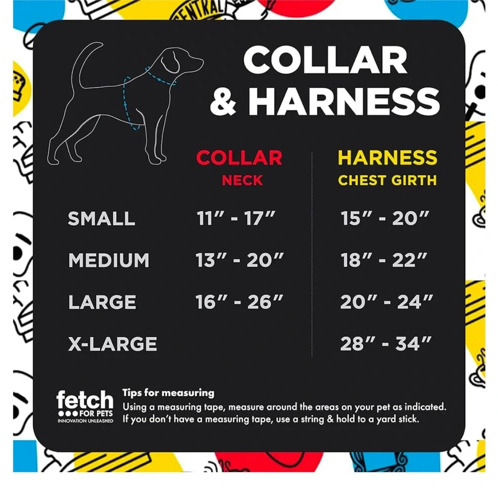 New Fetch Friends City Doodle Comfortable No Pull Harness M